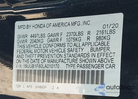 2020 Acura Tlx A-Spec/A-Spec W/Red Leather from USA, damaged, VIN 19UUB1F60LA010170